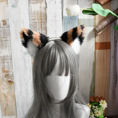 headwear Сексуальные леопардовые повязки на голову с милым кошачьим хвостом и ушками, аксессуары для волос для женщин и девочек, вечерние головные уборы для костюмированной вечеринки - Цвет: headwear