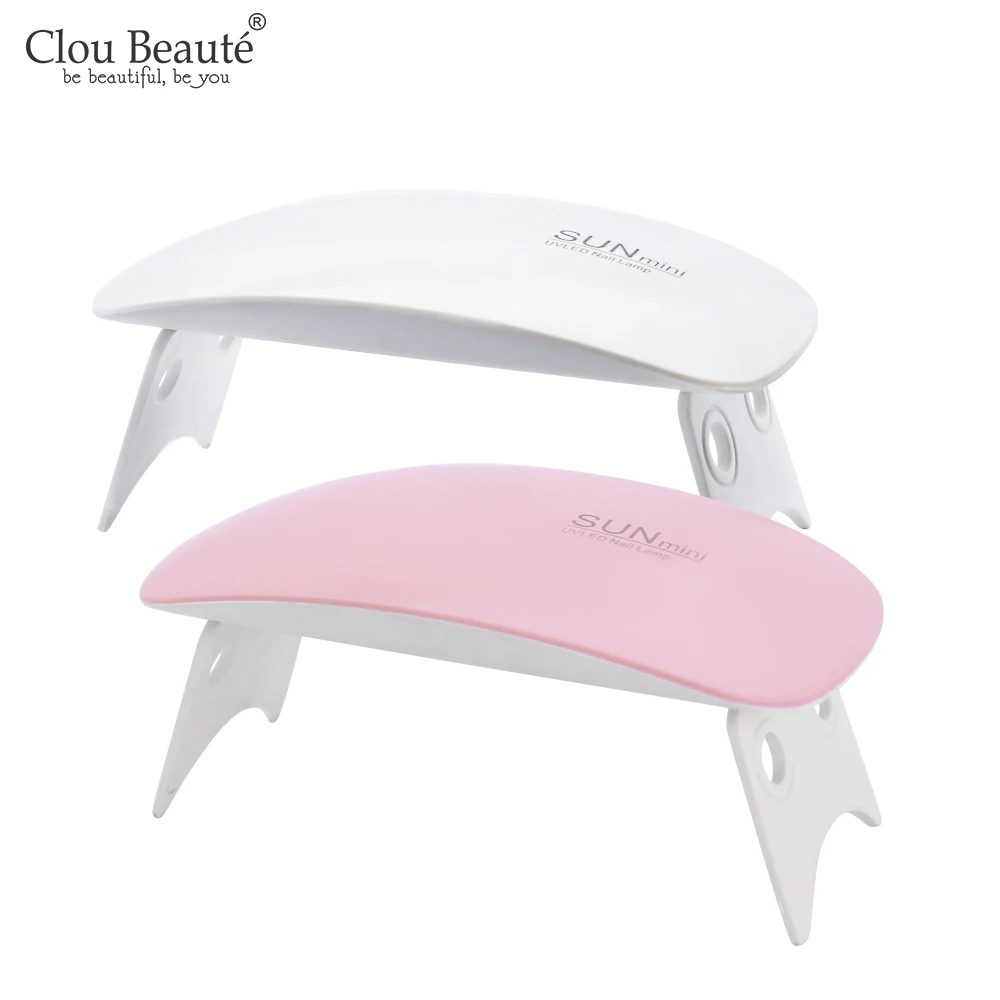 Clou Beaute светодиодная УФ-лампа для ногтей Сушилка для ногтей Гель-лак отверждающий светильник 6 Вт USB кабель для основного подарка для домашнего использования Портативная Сушилка для ногтей