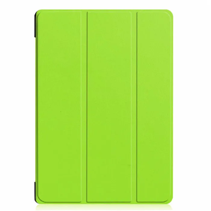 ka si te-green Чехол из окрашенной кожи на магните в 3 сложения для планшета lenovo Tab E10 X104(), чехол для планшета lenovo Tab E 10X104 - Цвет: ka si te-green