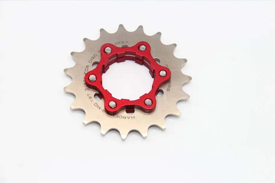 FOURIERS Fix gear Односкоростной велосипед Cog Hub Монтаж диска 16 17 18 19 T + адаптер|bike disc|mount