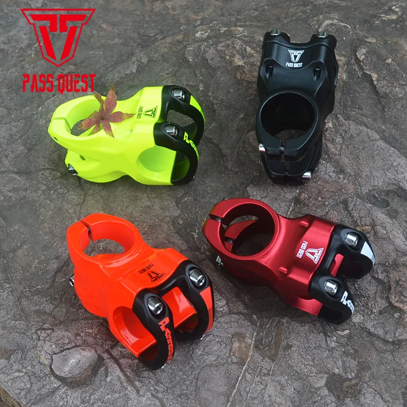 

Taiwan PASS QUEST Bicycle Aluminium alloy stem DJ/AM/FR/DH Downhill MTB Mountain Bike stem 0 degree 45MM Cycling Short Stem part