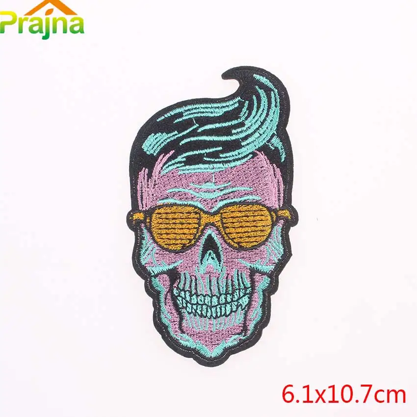 Prajna Parches Biker Yamalar Patch Lot крутой патч панк бренд вышивка логотипа Рюкзак-тактическая вышивка одежда пуховики E - Цвет: Хаки