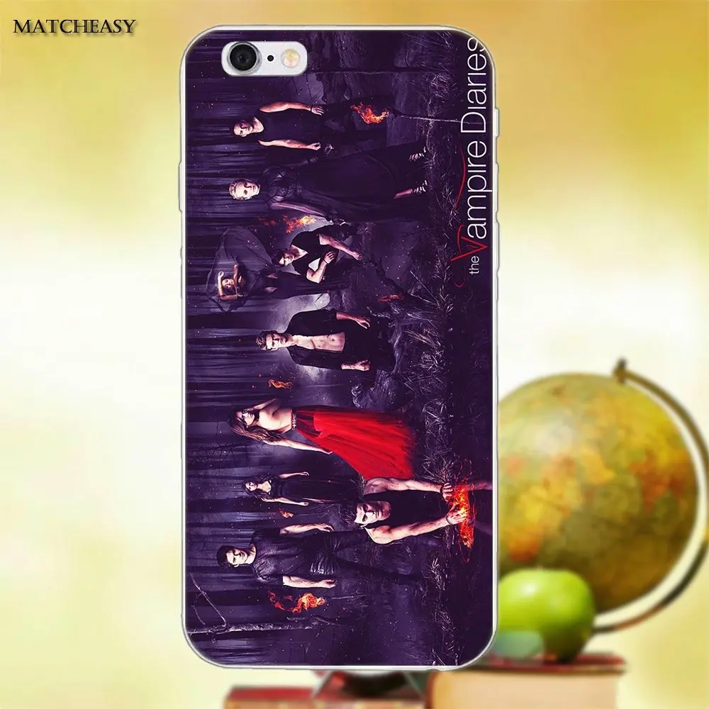 Мягкий чехол Geek The Vampire Diaries для Apple iPhone X XS Max XR 4 4S 5 5C SE 6 6S 7 8 Plus X|Чехлы-накладки| |
