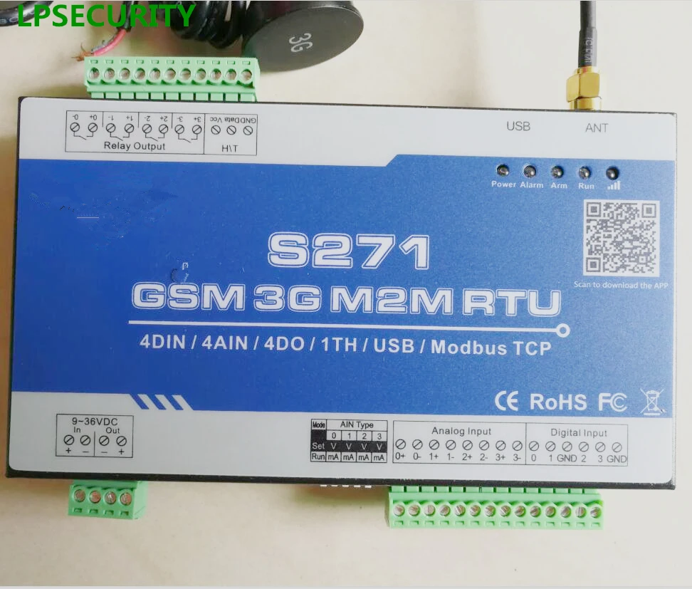 LPSECURITY 3G GSM пульт дистанционного управления терминал/беспроводной PLC контроллер