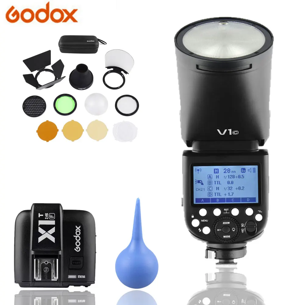 Godox V1 вспышка V1C V1N V1S ttl 1/8000s HSS литиевая батарея Speedlite вспышка для Canon Nikon sony - Цвет: Kits 5