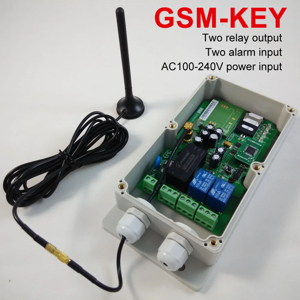 Бесплатная доставка AC тип двойное реле выход GPRS версия GSM ворота открывалка