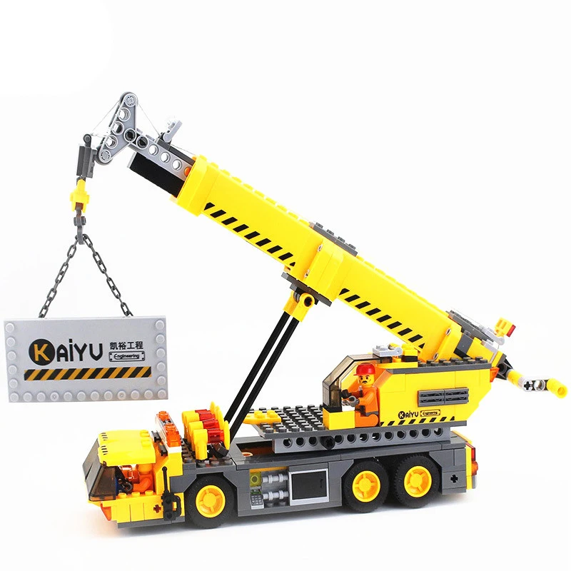 380 шт. городской строительный Деррик модель автомобиля строительные блоки DIY кран