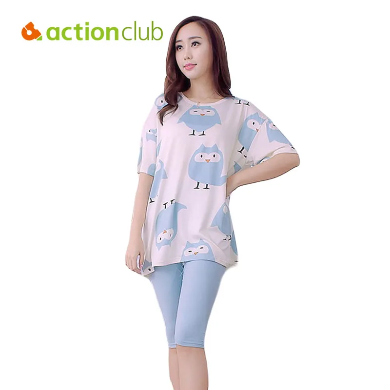 Большой размер м-2xl пижамы комплект для женщин 2016 летней женщины девочек