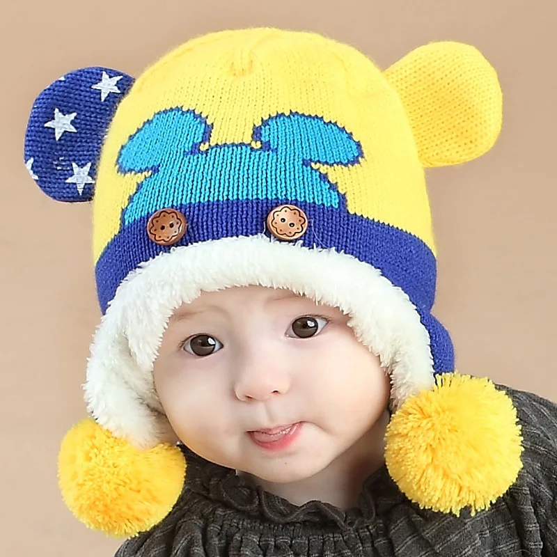 Детские шапки Новое поступление 2018 осенне-зимние Мультяшные головные уборы для