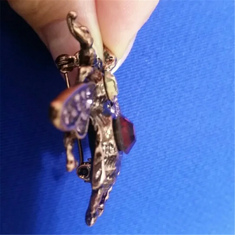 Уникальная булавка на лацкан в античном стиле фиолетовое золото броши виде пчел