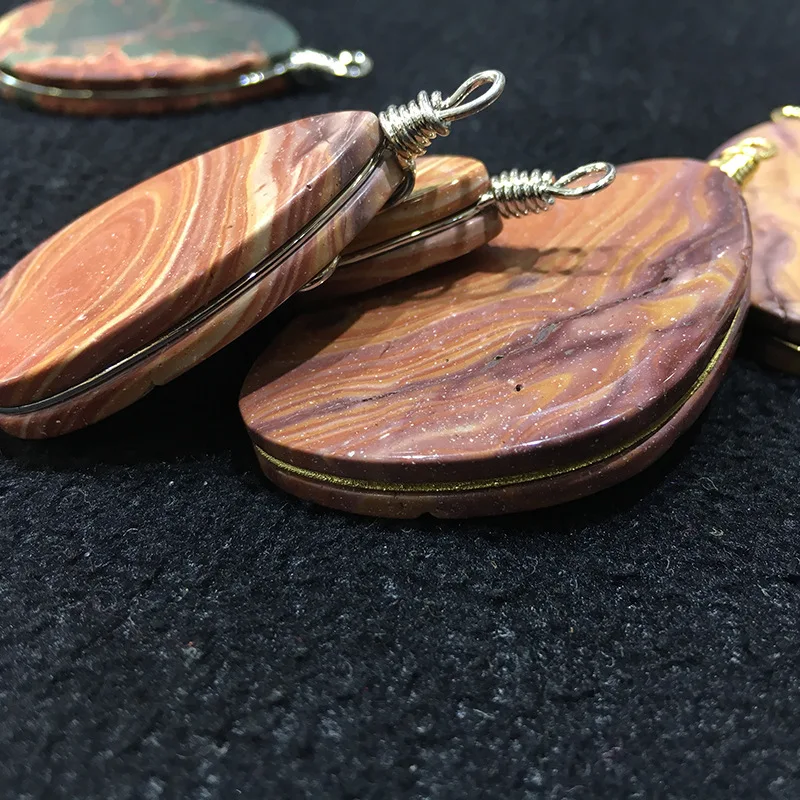 Унисекс кулон из натурального камня для ожерелья в форме капли воды под Морским