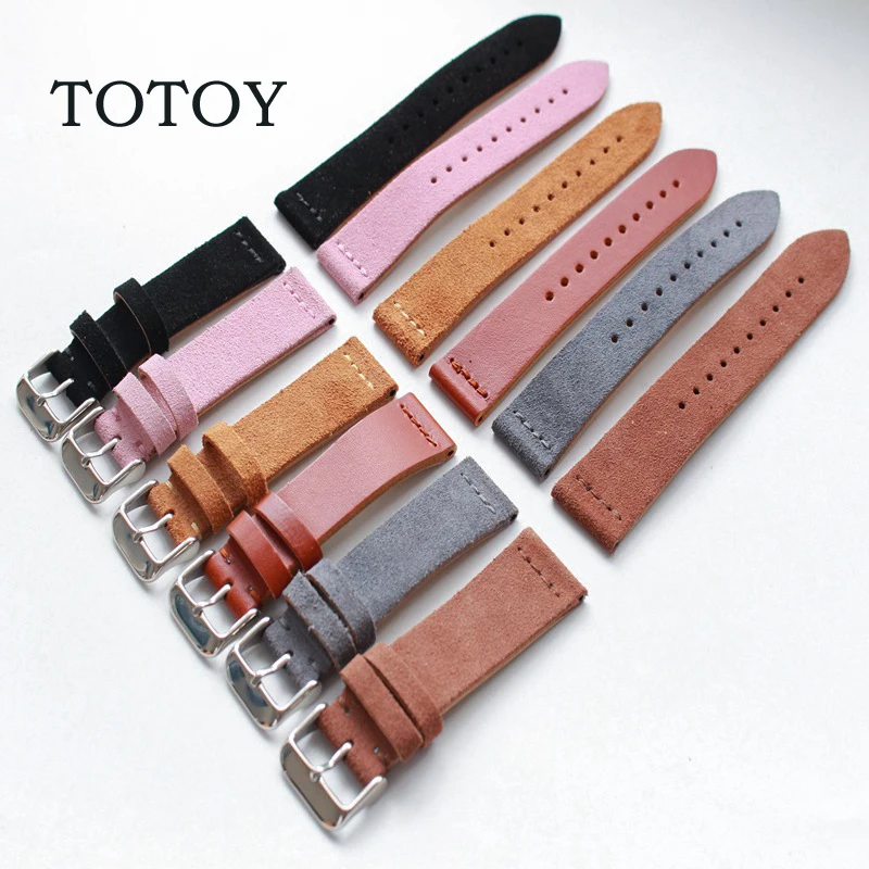 TTOY мягкий модный кожаный ремешок 18mm19mm20mm21mm22mm классический ретро мужской и