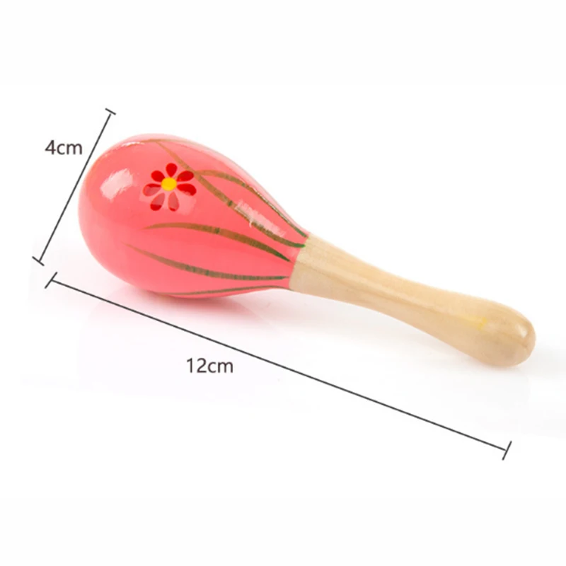 1 шт в лоте мини красочные деревянные погремушки для малышей детский музыкальный