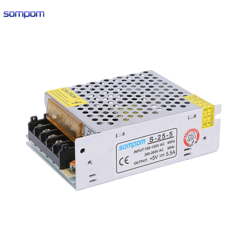 Горячая продажа Мощность одиночный выход 5V 5.5A 25W импульсный источник питания с ROHS