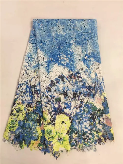 Популярные печати водорастворимым Африканский шнурок ткани качество