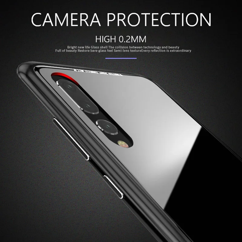 Металлический магнитный стеклянный чехол для Huawei P20 P20Pro закаленное стекло пленка