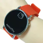 Новинка 2019, красные часы Hello Kitty для детей, детские наручные часы с мультипликационным принтом, спортивные часы, повседневные светодиодные цифровые часы