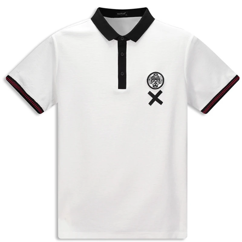 Печатные футболки поло с коротким рукавом Человек Люкс 2018 Лето мужские модные