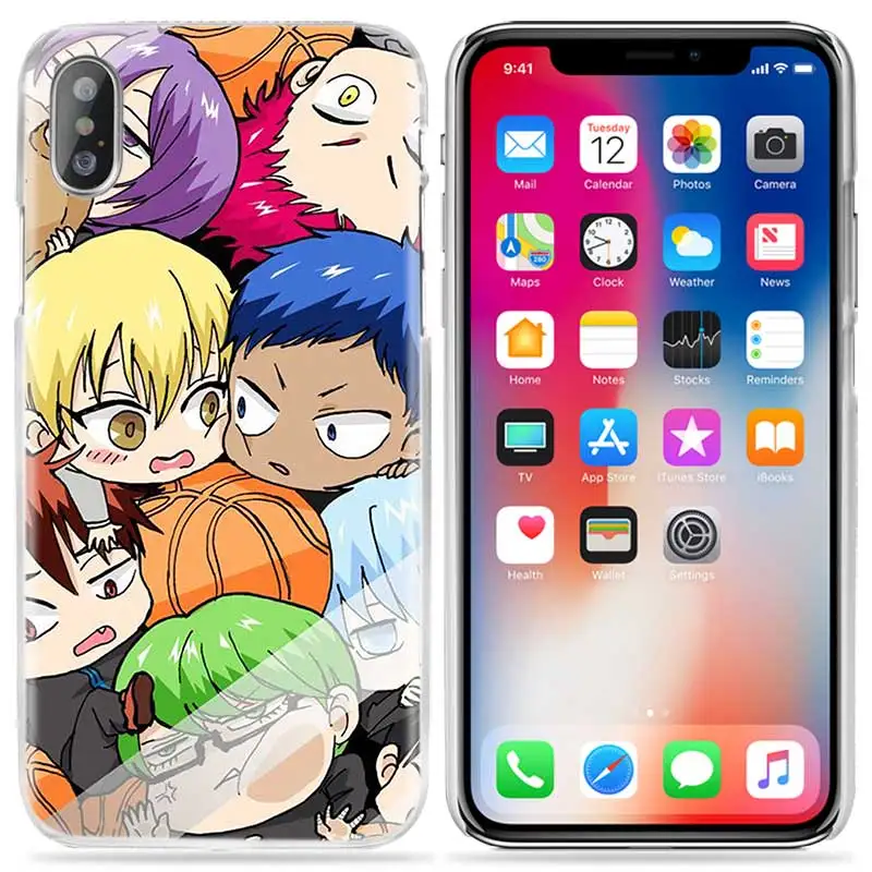 07 Kuroko чехол без корзины для iPhone XS Max XR X 10 7S 8 6 6S Plus 5S SE 5 4S 4 5C прозрачный жесткий PC аниме Kawaii чехол для телефона - Цвет: 07