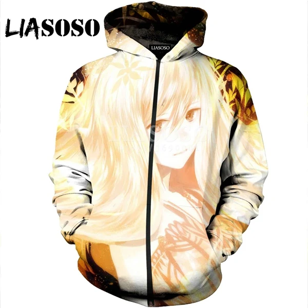 LIASOSO, новинка, 3D принт, для женщин и мужчин, худи с капюшоном, аниме, сексуальная девушка, маска, толстовки на молнии, куртка для отдыха, Harajuku, хип-хоп, X0422 - Цвет: 5
