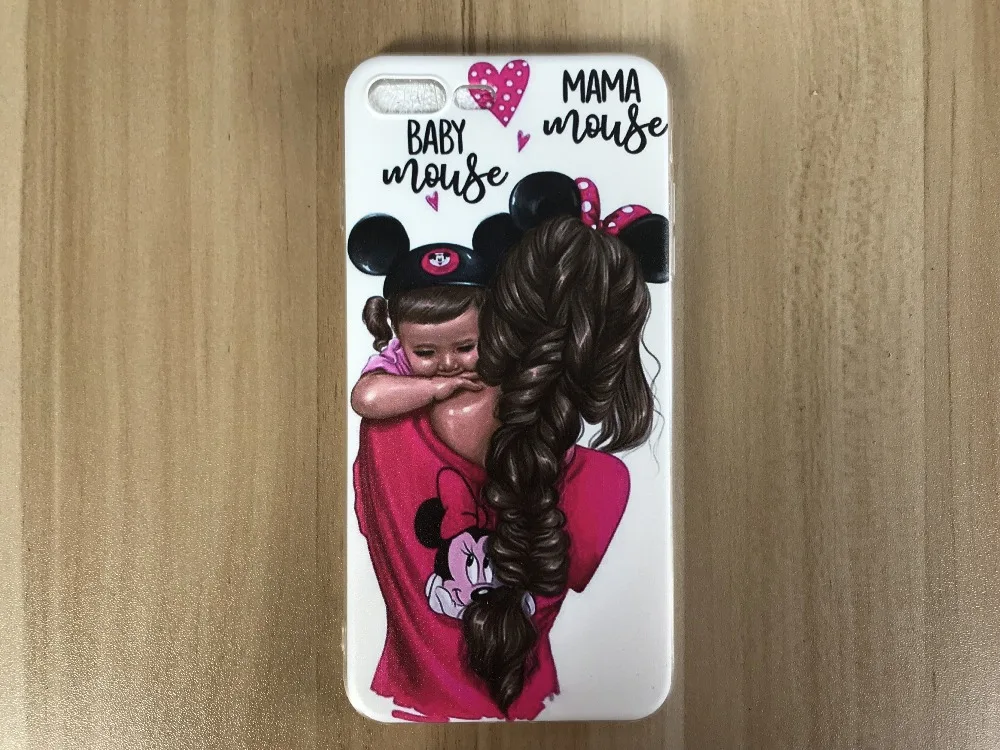 Babaite Модный черный чехол для телефона из ТПУ для мамы и дочки iPhone X XS MAX 6 6s 7 7plus 8 8Plus 5 5S SE XR 11 11pro 11promax