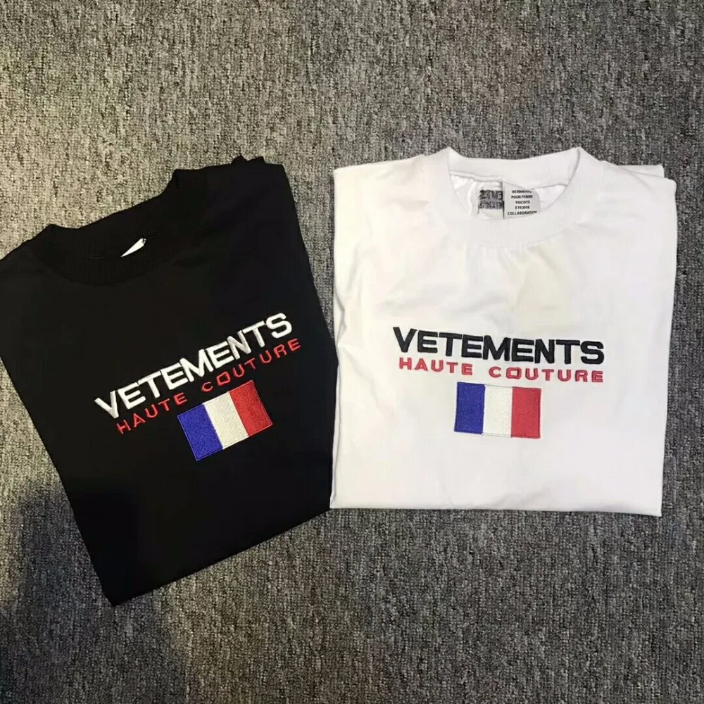 2019 новый топ SS16 летние vetements для детей с принтом букв мужчин черный белый цвет