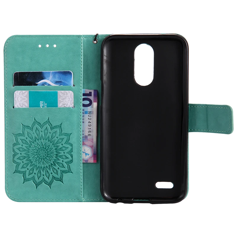 Coque люкс Ретро флип чехол для LG K10 2017 искусственная кожа + силиконовый корпус