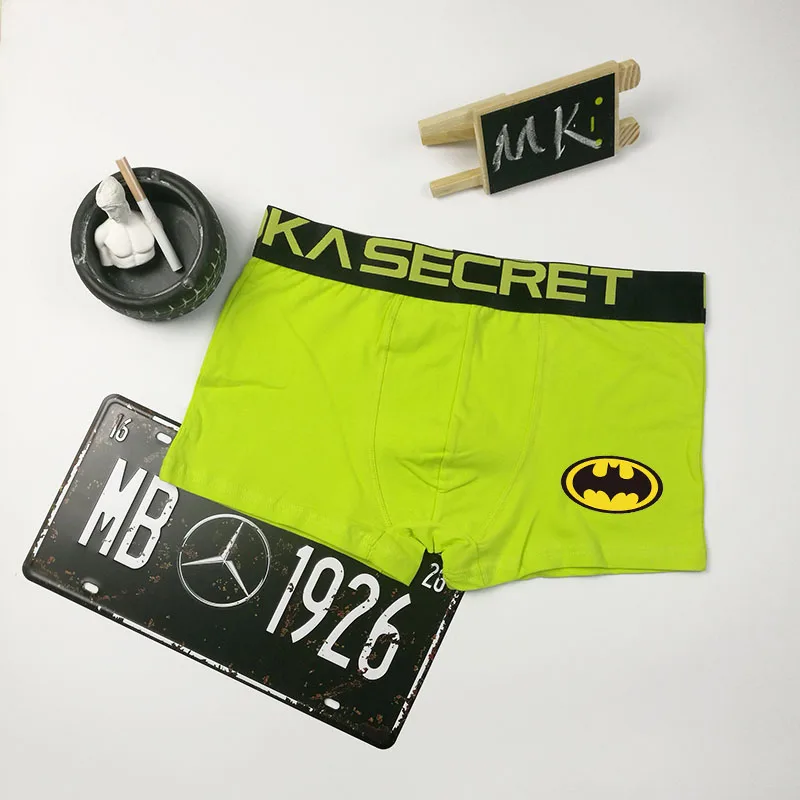 Мужское нижнее белье с Бэтменом однотонные боксеры из чесаного хлопка