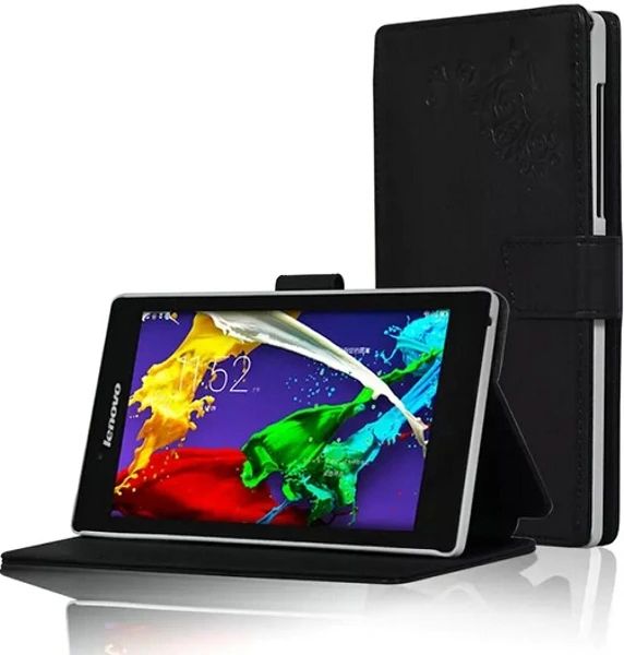 Новый ультратонкий кожаный чехол книжка с цветочным принтом для Lenovo Tab 2 A7 30TC