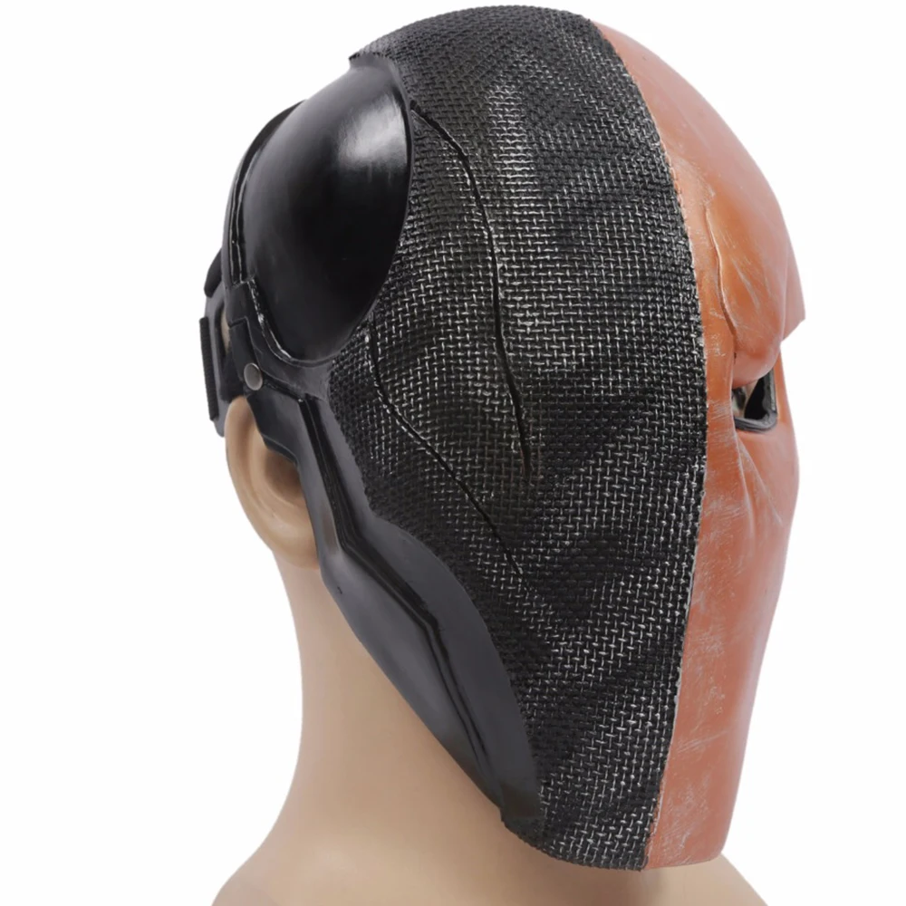 XCOSER Deathstroke маска для лица Бэтмен Аркхэм полуголова шлем реквизит косплея на