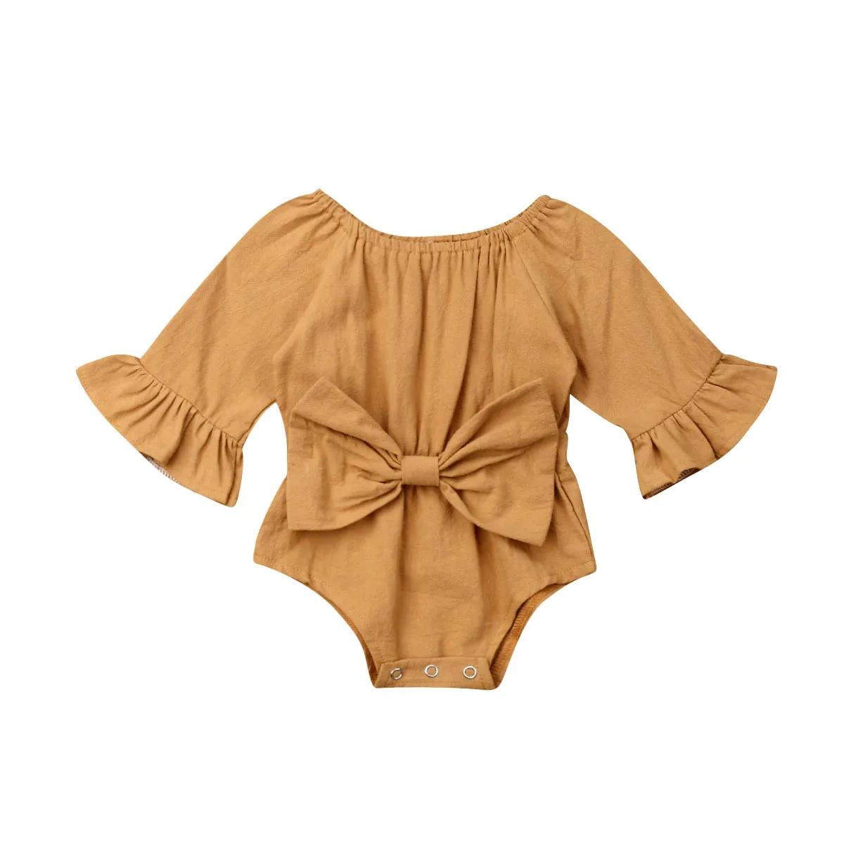 Комбинезоны для новорожденных и маленьких девочек, комбинезон с длинными рукавами и бантом, костюм для подвижных игр на осень и весну, костюмы для маленьких девочек, одежда