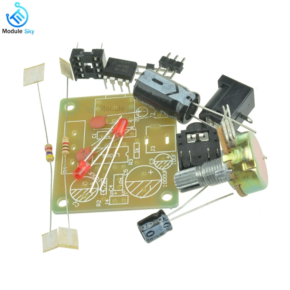 Плата усилителя LM386 аудио динамик C Мини-усилителем борту модуль 3 V-12 V DIY Kit усилитель de potencia трансивер материнская плата