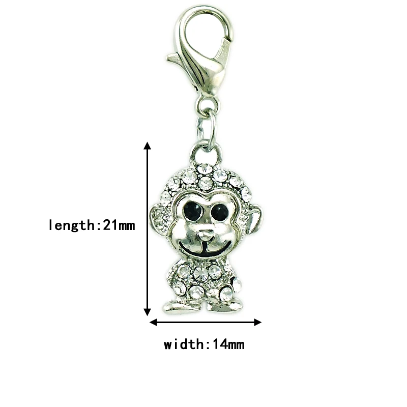 JINGLANG модные подвески в виде обезьяны с застежкой лобстером Животные Подвески DIY