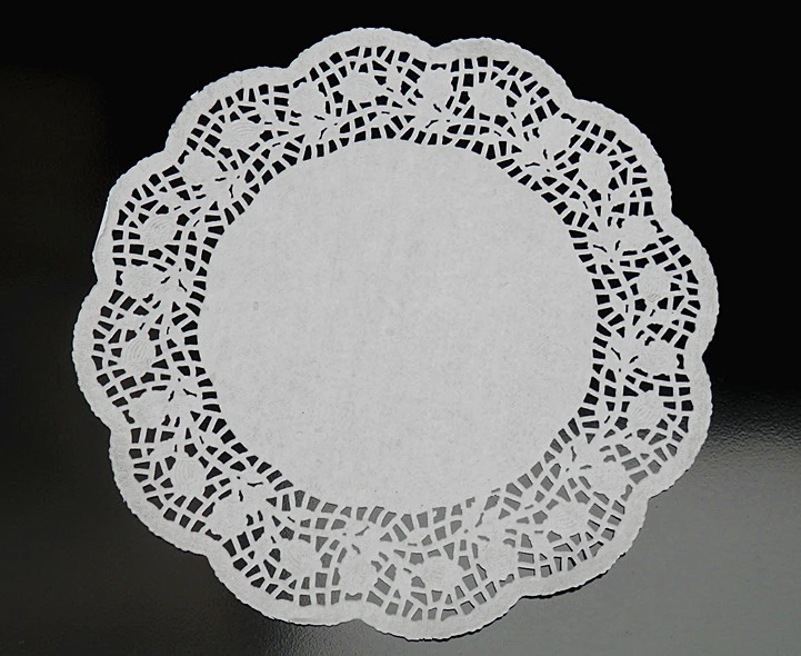 10 5 дюймов белая кружевная бумага Doily хороший цветок резка торт подставка в виде