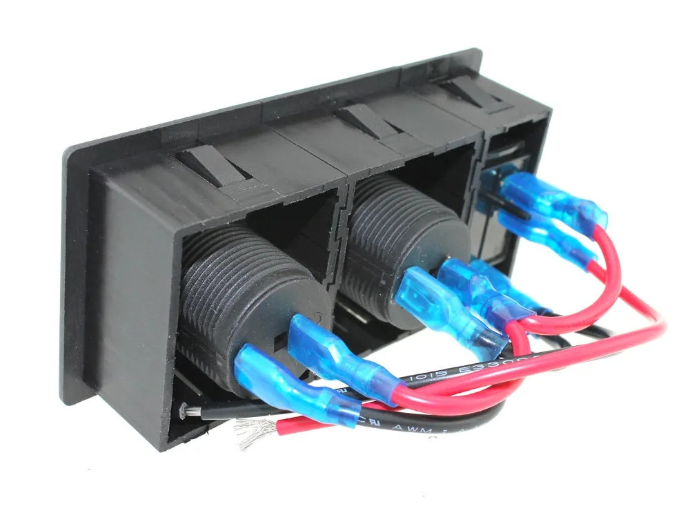 DC12V 24V синий 4 2 двойной USB Порты и разъёмы светодиод Мощность розетка с кулисный
