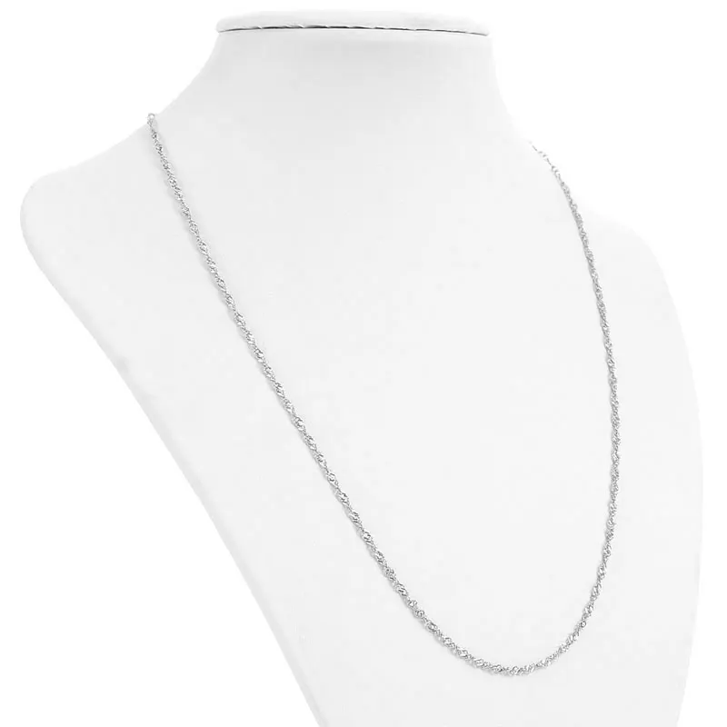 1 шт. цепочка из нержавеющей стали ожерелье серебряного цвета 48 5 см 2 мм (1/8 дюйма)