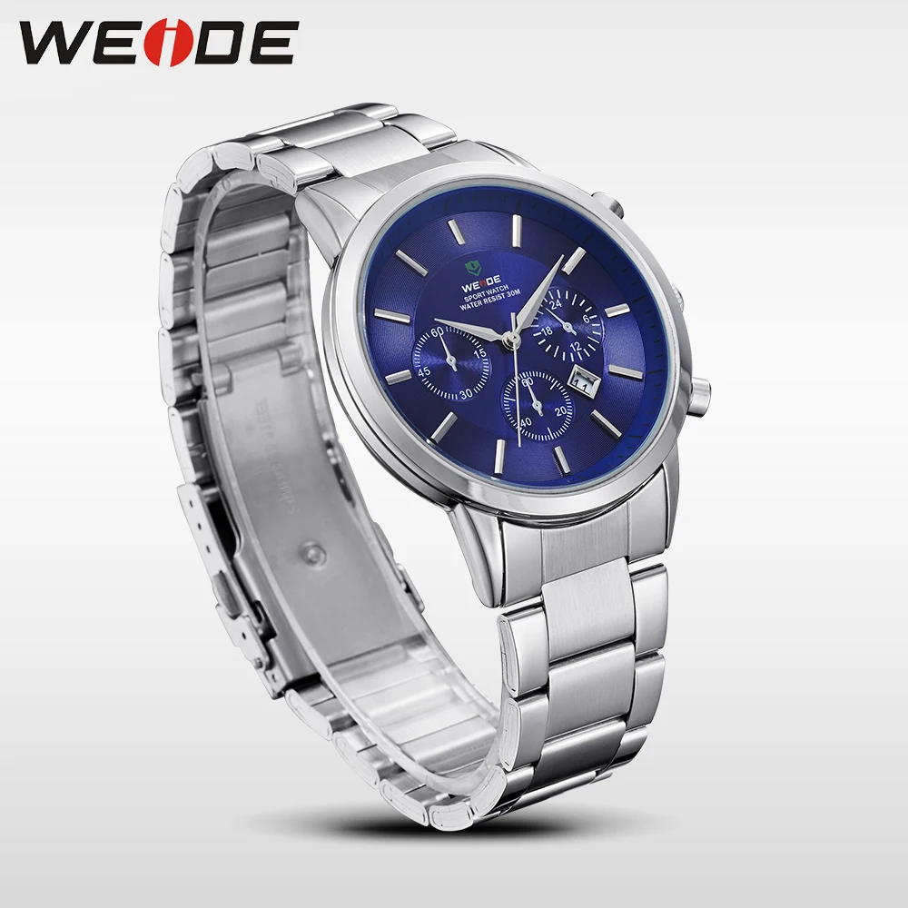 WEIDE мужские часы Relogio роскошные для мужчин Япония кварцевые Move t Full Complet календарь