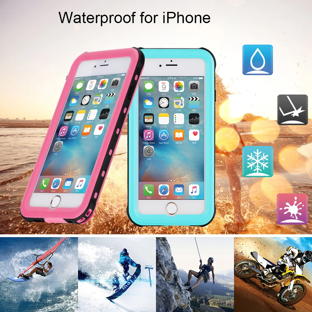 Водонепроницаемый чехол для IPhone 5 5S SE 8 7 6 Plus оригинальная серия RedPepper Dot IP68
