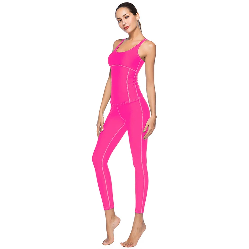 Быстросохнущая спортивная одежда леггинсы для спортзала женская футболка