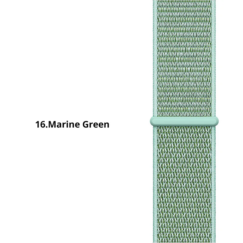 marine green Легкий дышащий нейлоновый ремешок для часов для samsung Galaxy gear s3 42 46 мм 22 мм 20 мм S2 классический ремешок для часов Спортивная петля - Цвет ремешка: marine green