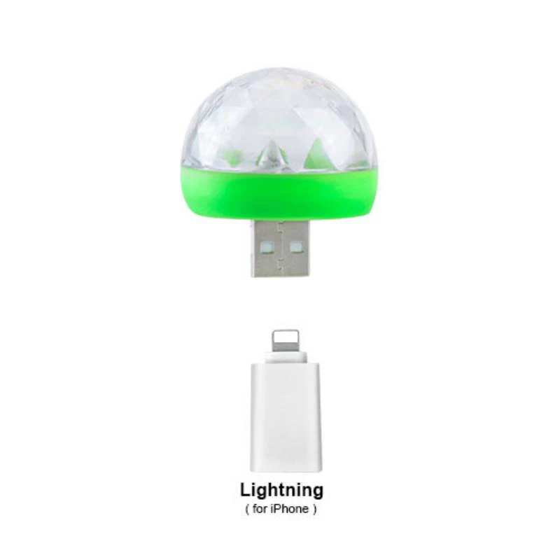 D 4 Вт USB лазерный свет мини светодиодный RGB led диско шар форма сценический эффект Удобная вечерние Тип C Micro USB адаптер для iPhone X 7 huawei - Цвет: D