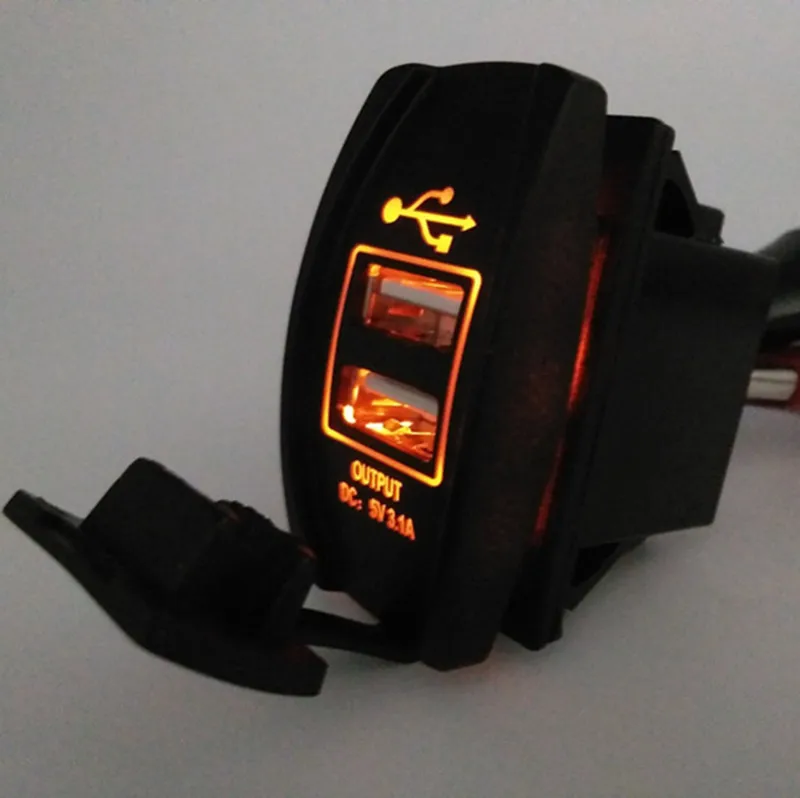 USB Автомобильное зарядное устройство адаптер питания 5V 3.1A универсальное двойное