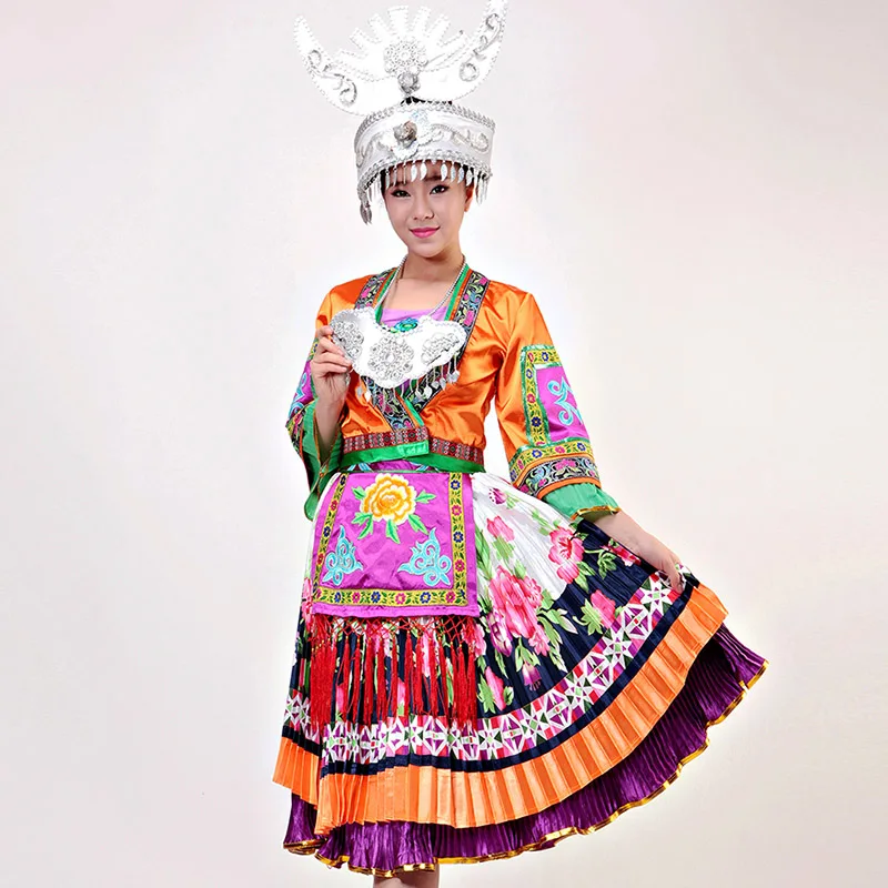 Новые танцевальные костюмы Miao Одежда для танцев головной убор Miao|costume planet|dance