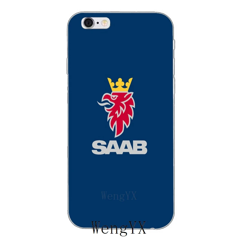 car-saab-logo-A-06 Крутой чехол для телефона с логотипом saab и мраморным принтом, тонкий ультра тонкий мягкий чехол из ТПУ для iPhone 4, 4S, 5, 5S, 5c, SE, 6, 6s, 7, 8 plus, X, XR, XS Max - Цвет: car-saab-logo-A-06