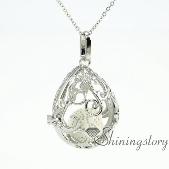 Teardrop ажурные ювелирные изделия из эфирного масла оптом диффузор ожерелье