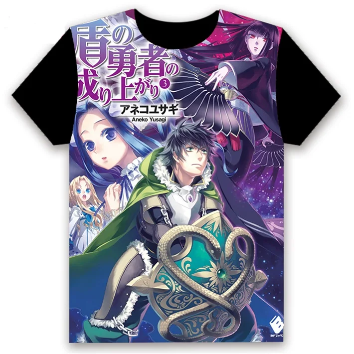 Футболка аниме The Rising of the Shield Hero Naofumi Iwatani Косплей короткий рукав для женщин и мужчин черная футболка Повседневная летняя рубашка Otaku - Цвет: 14