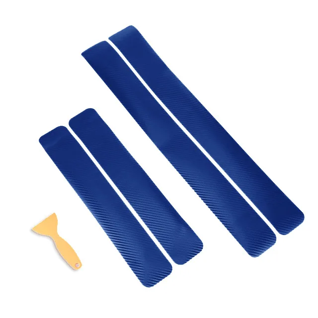 3D Blue Rovtop 3D/4D углеродное волокно автомобиля Накладка на порог Защита от царапин наклейка панель защитная крышка со скребком для автомобиля Z2 - Название цвета: 3D Blue