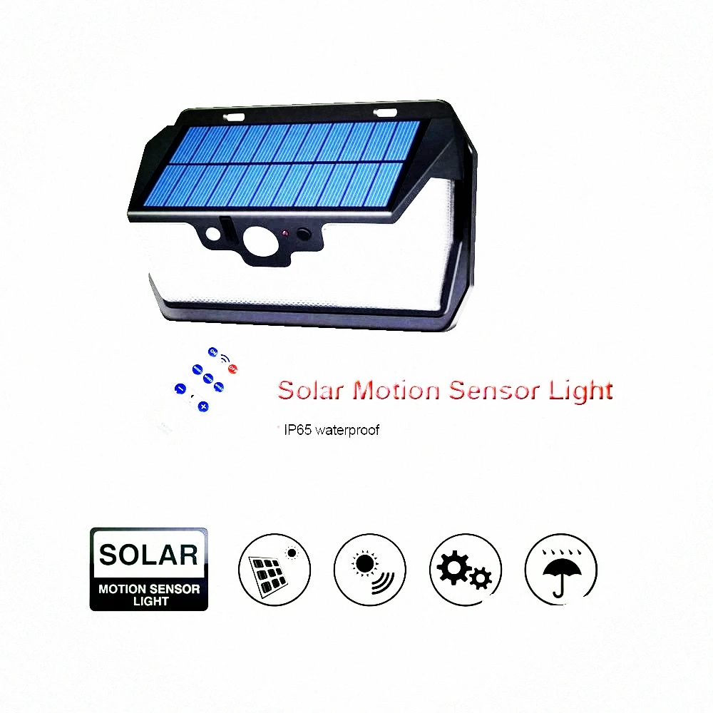 55 светодиодов солнечный светильник с дистанционным управлением радар 3 боковой