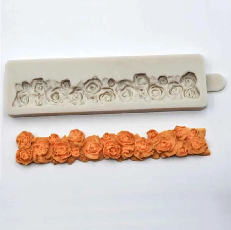 Sugarcraft силиконовая форма в виде цветка розы Форма для помадки инструменты