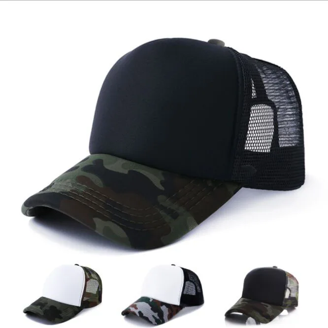 

Adult Polyester Camouflage Breathable Mesh blank Baseball Caps Men Bone Dad Hat Tactical Green Sun Hat Summer Camping Sporty Cap